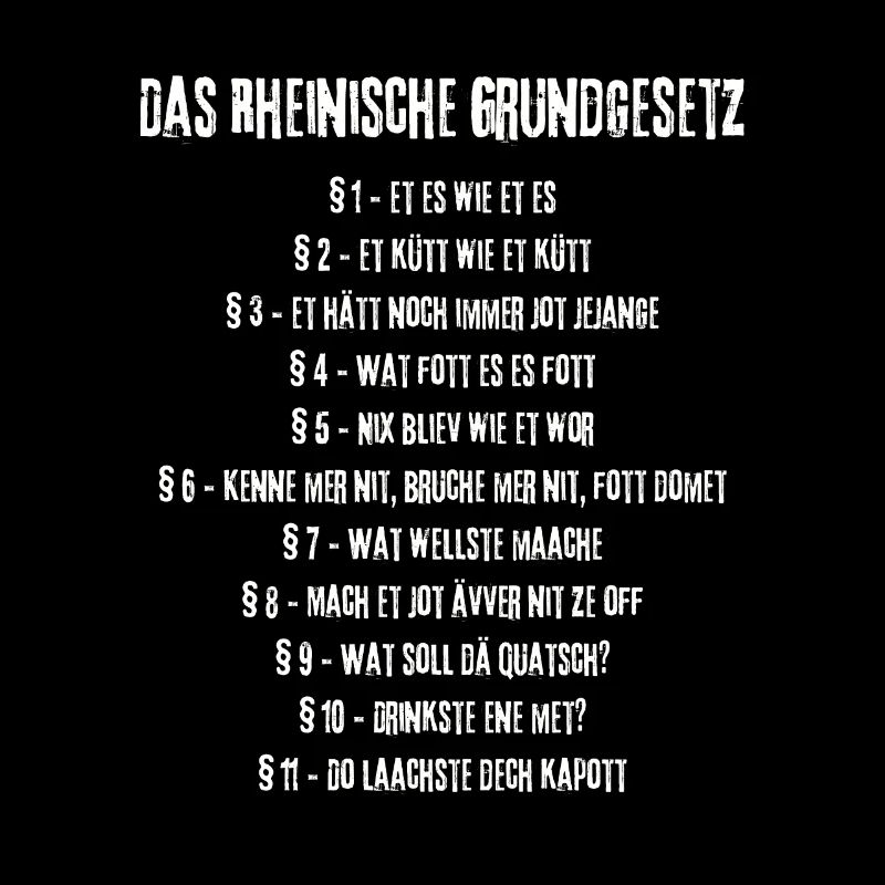 Et Kölsche Jrundjesetz Kölner Kölsche