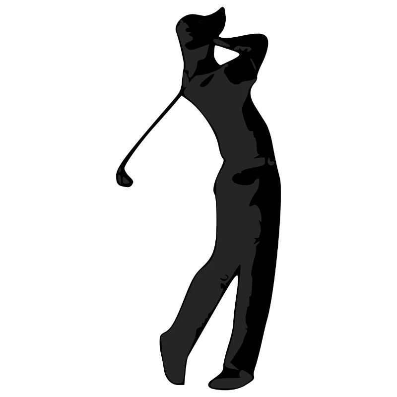 Golfer's silhouette