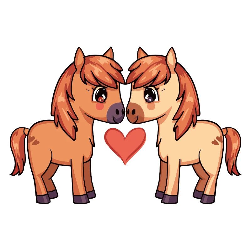 Pferd Paar Valentinstag