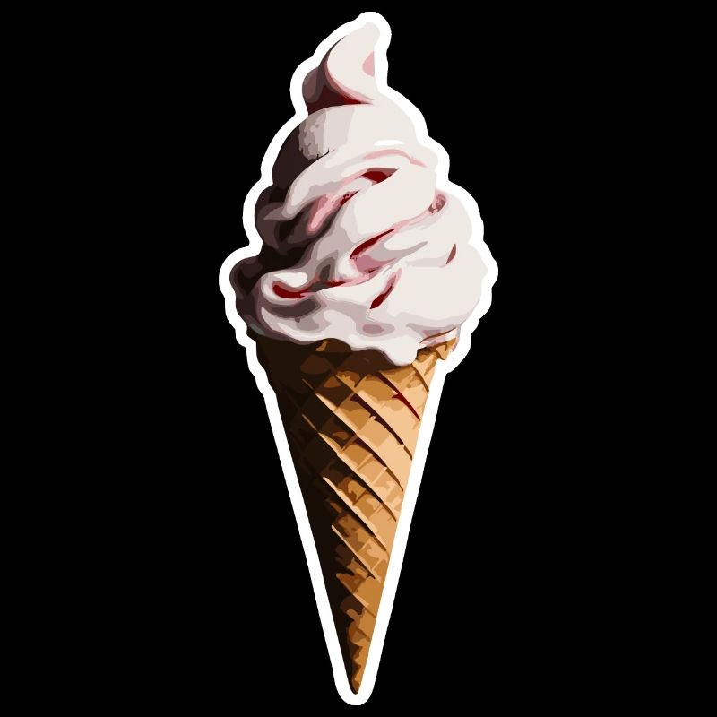 Crème glacée / Été / Soleil / Gaufre