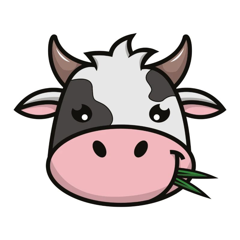 | visage de vache mignon Tête