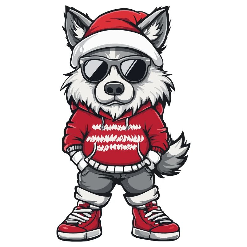 Wolf Christmas X-Mas