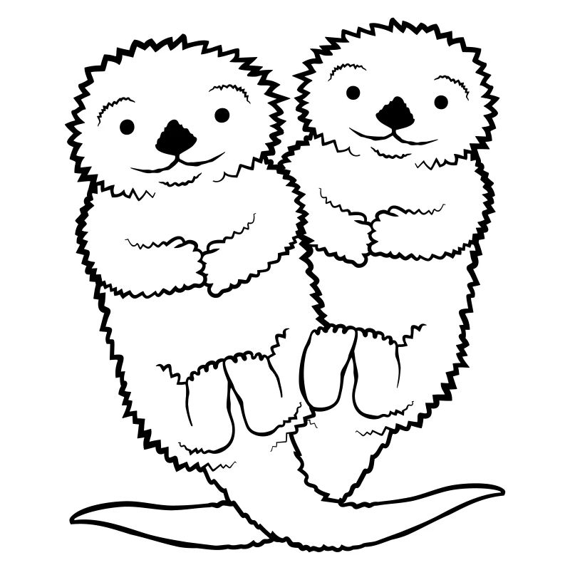 Otter Paar Süß