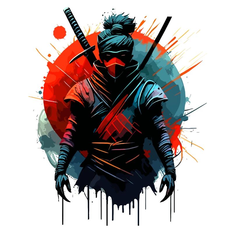 Kriegerischer Ninja Samurai Japan