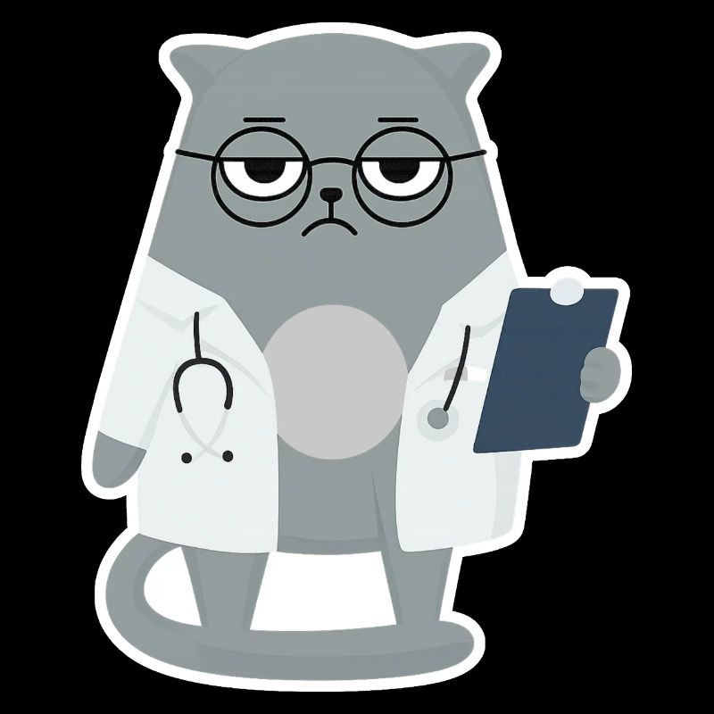 Cat Grumpy Arzt - Katze