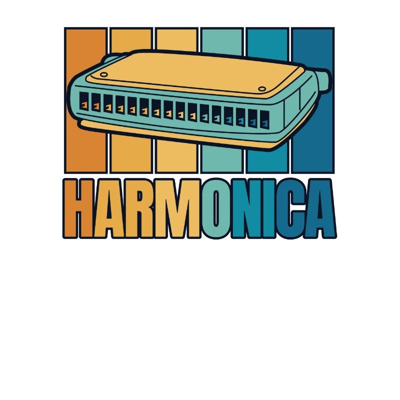 Harmonica rétro Harmoniciste Harmoniste de harpe à bouche