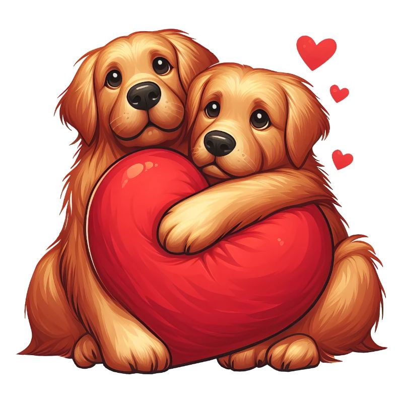 Labrador Retrievers s’étreignant
