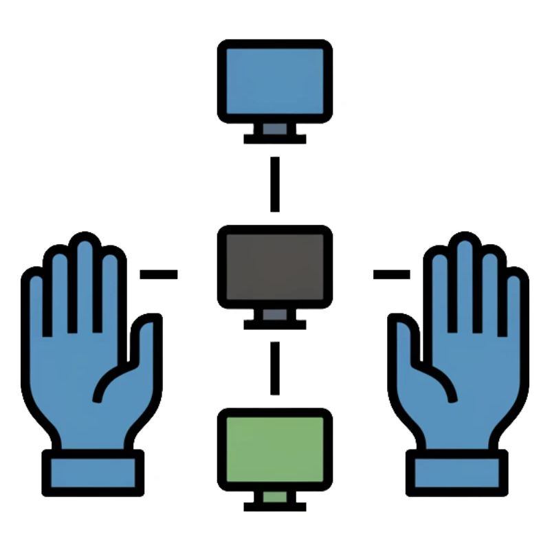 Decentralized Network | Blockchain P2P Symbol