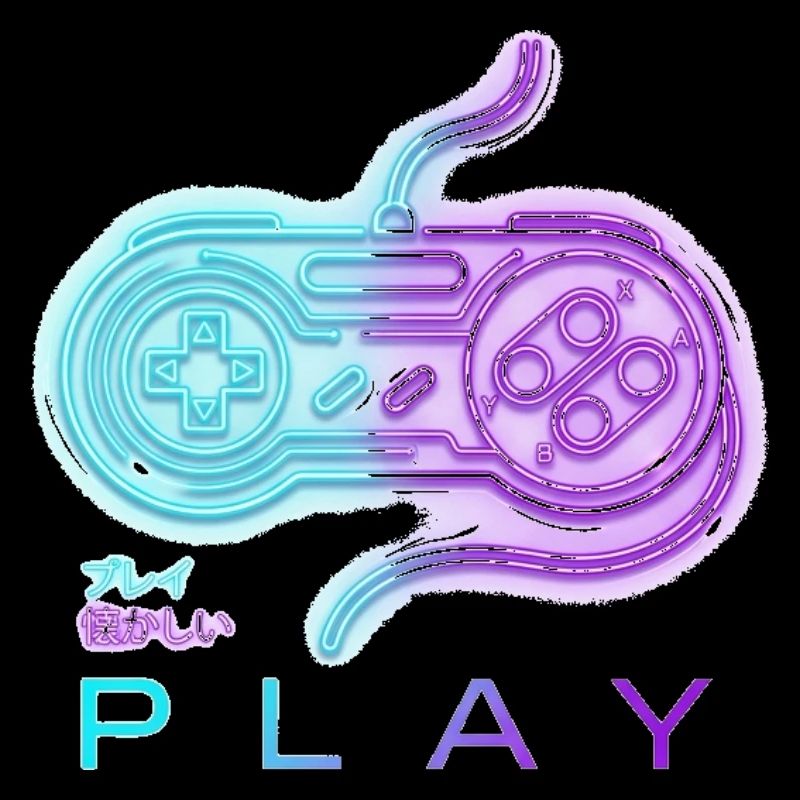 Neon Retro Controller Nostalgie