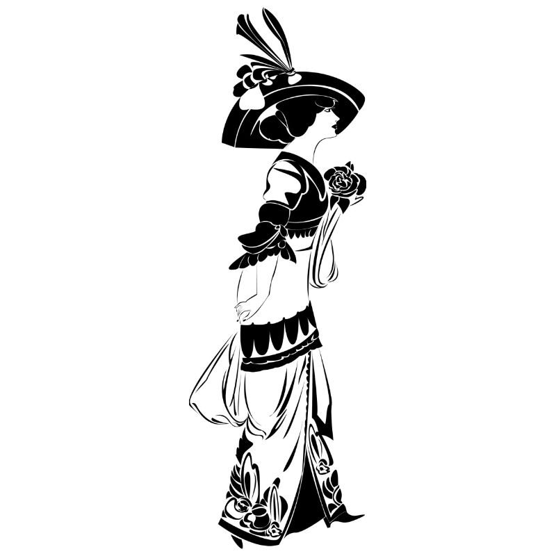 Victorian Elegance with floral pattern