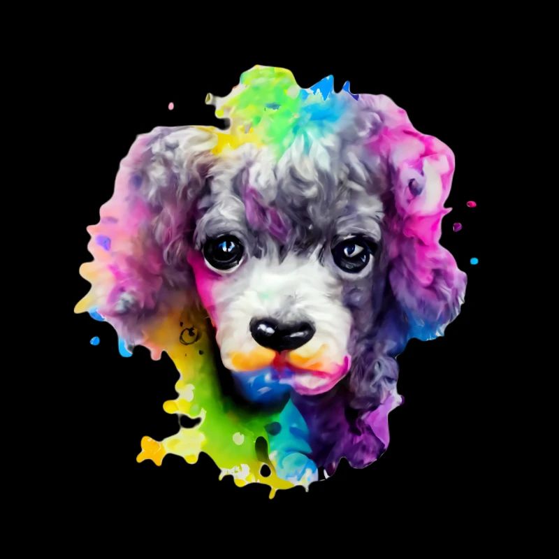 Conception de caniche en couleur