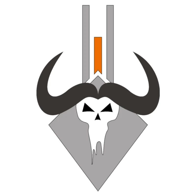 Demonic skull in the shield