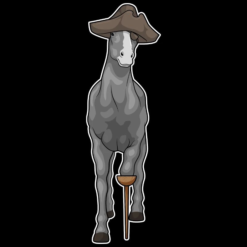 Cheval Pirate Jambe de bois