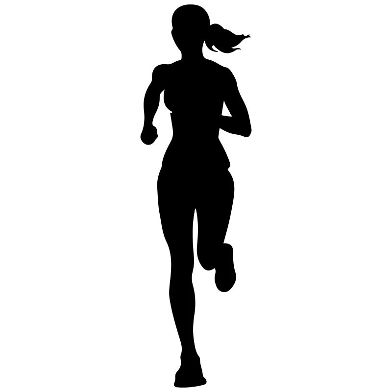 Silhouette de la coureuse marathonienne