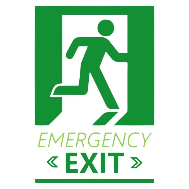 Emergency Exit Basic Green