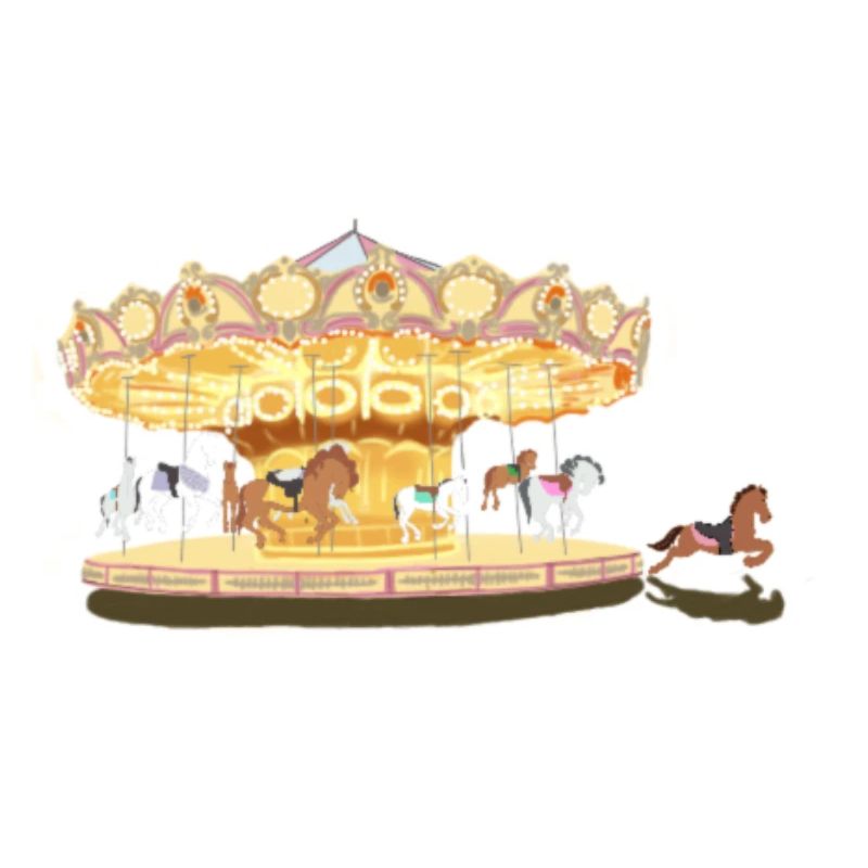 Enchanted Carousel Unisex Illustration