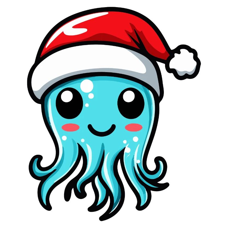 Méduse Noël mignon