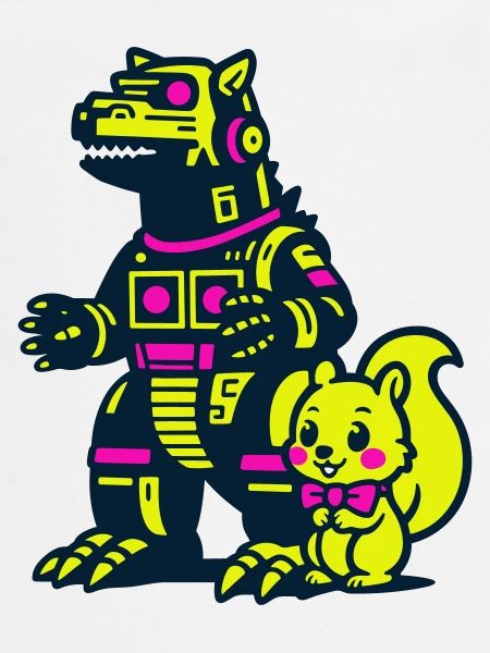Mecha Dragon with Squirrel
