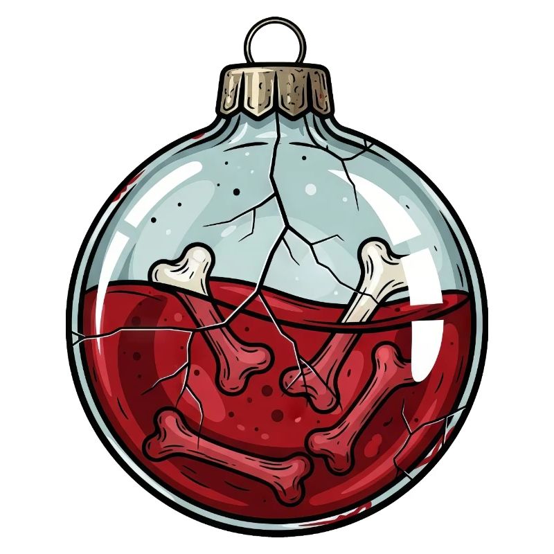 Gruselige Skelett Weihnachtskugel Horror Gothic