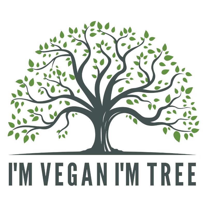 ICH BIN VEGAN I M BAUM