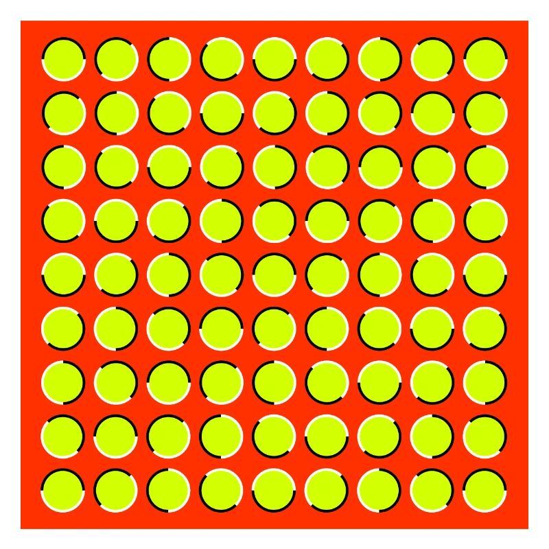 optical illusion - moving circles