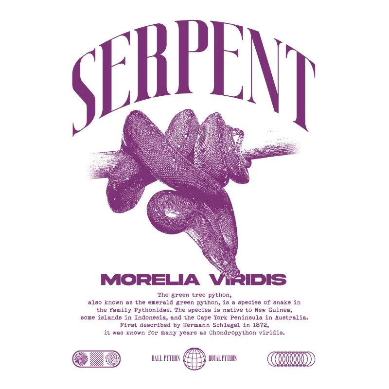 Grüner Baum Python Modern Reptile Keeper Streetwear