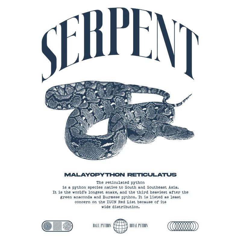 Gardien de reptiles python réticulé Streetwear