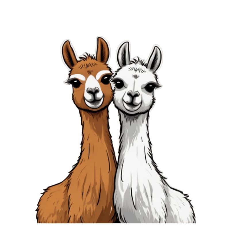 Two cute llamas