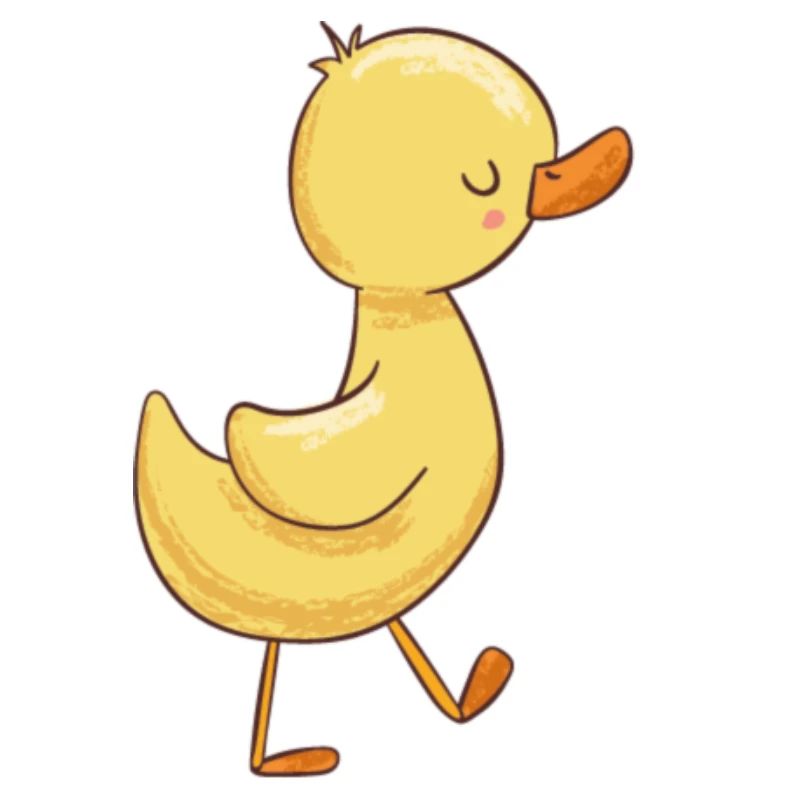 Entchen mit roten Bäkchen