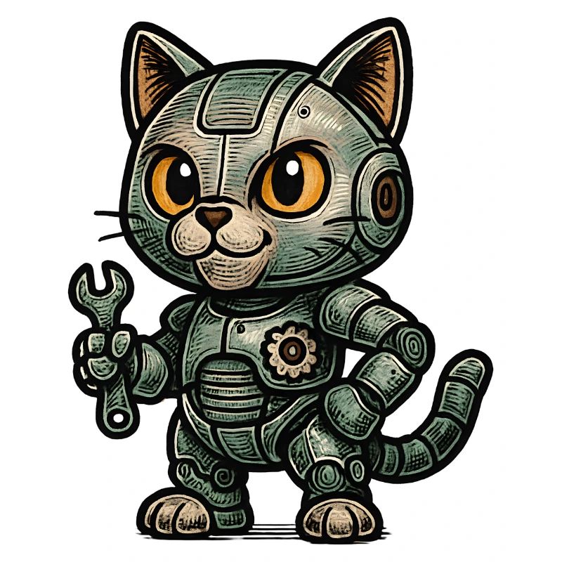 Retro RoboCat with Tools