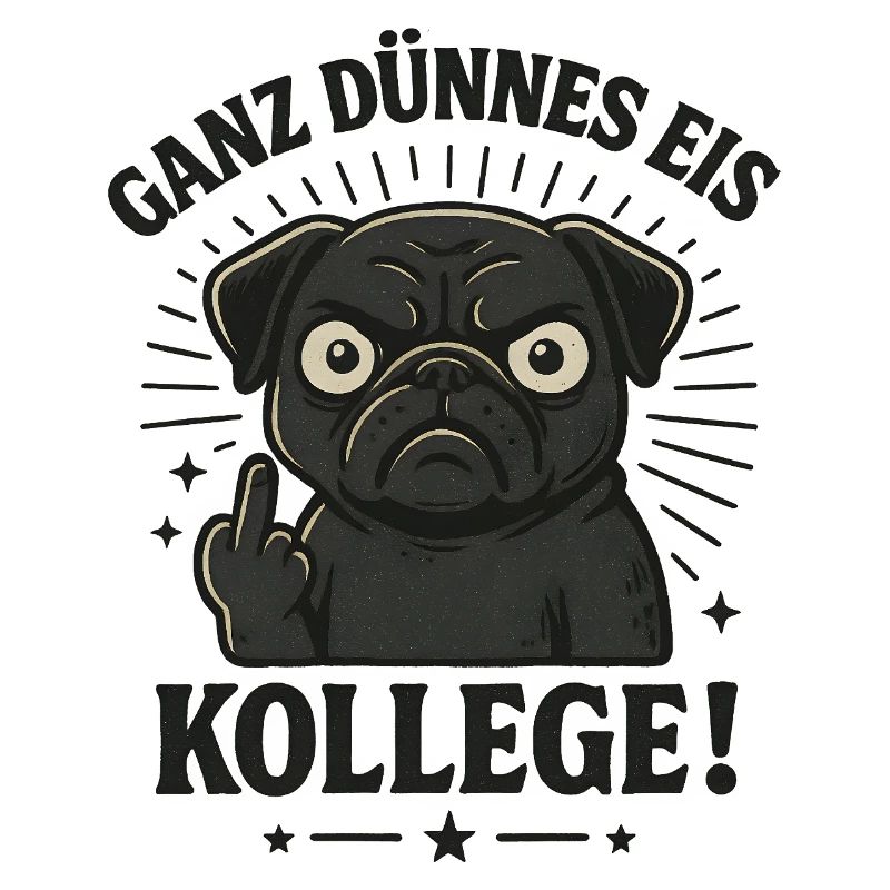 Pug middle finger