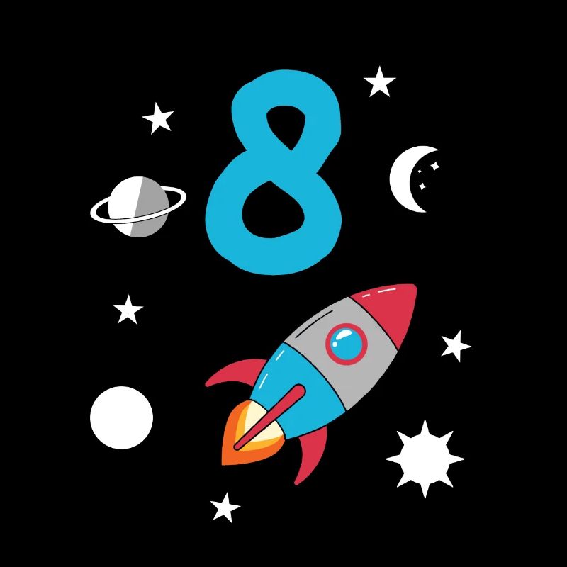 8th birthday rocket and space