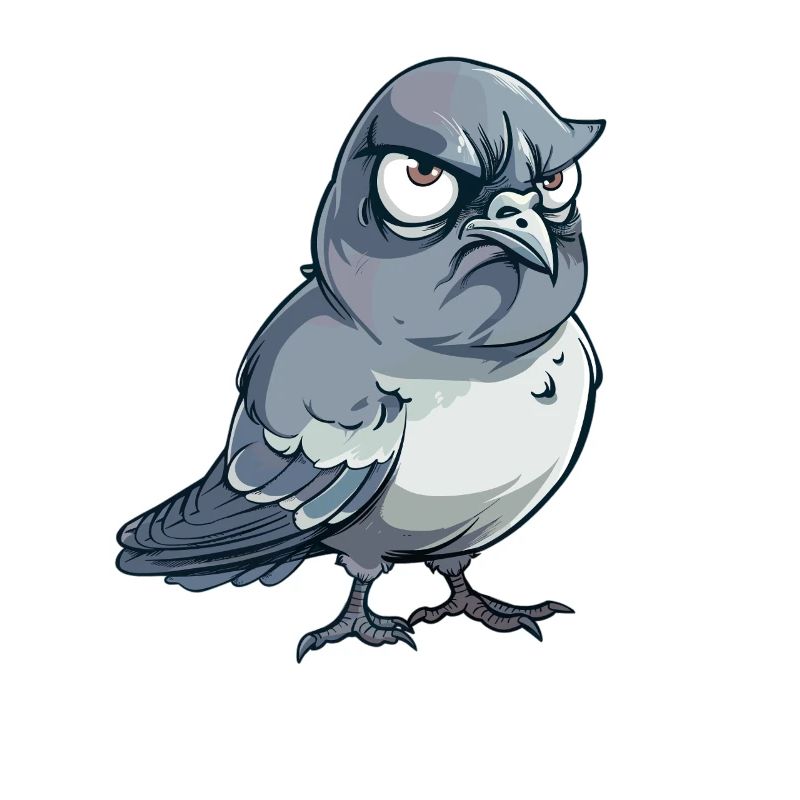 Style de bande dessinée Grumpy Dove