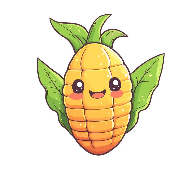 Cheerful Corn Comic Style