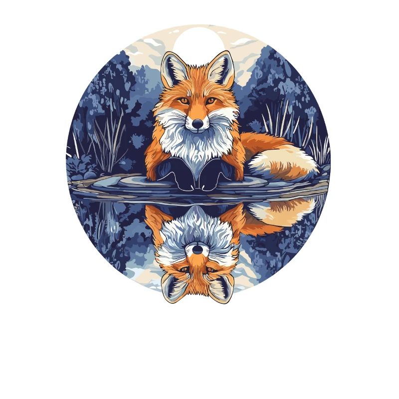 Fox with reflection