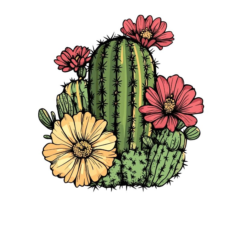 Kaktus mit Blütenpracht