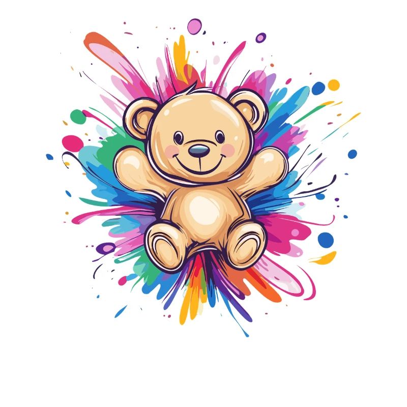 Teddy bear color explosion
