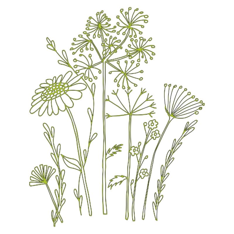 Style de fleurs séchées