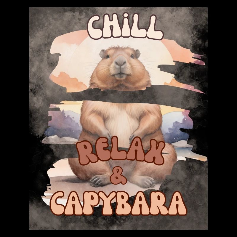 Chill Relax Capybara – Design d’animaux mignons et calmes