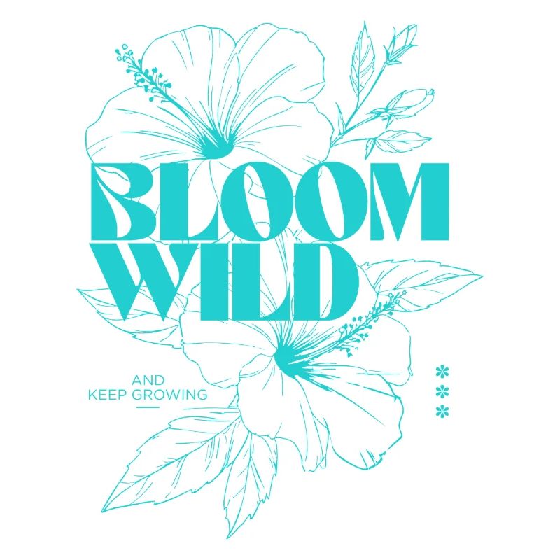 Bloom Wild Floral Typographie Design