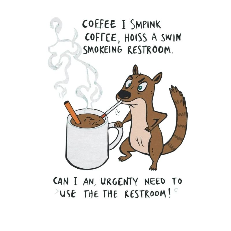 Kaffee Notfall Beutier Eichhörnchen Kippe 