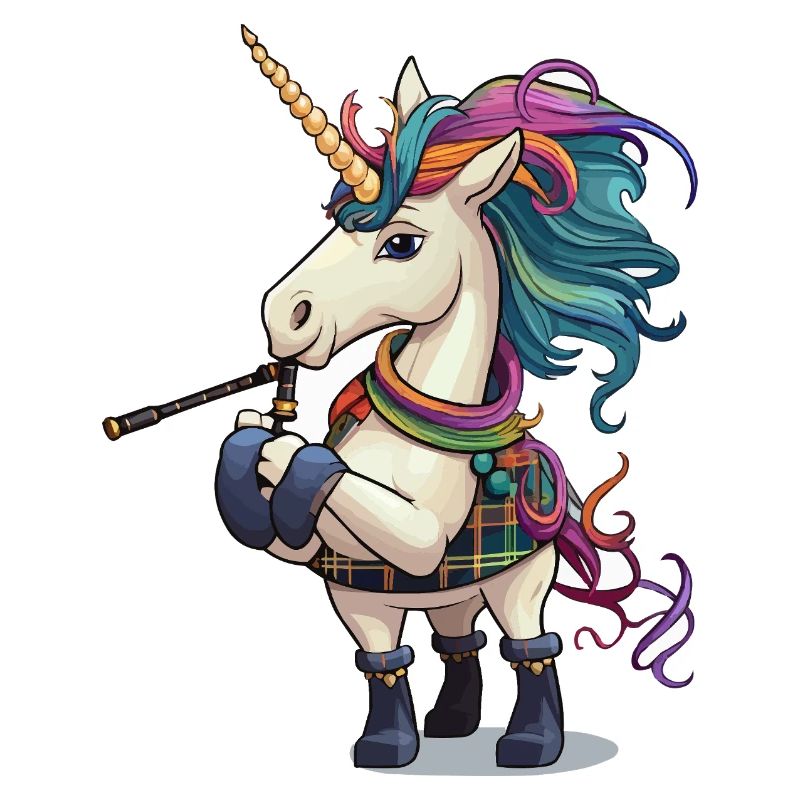 Bunter Einhorn Dudelsack