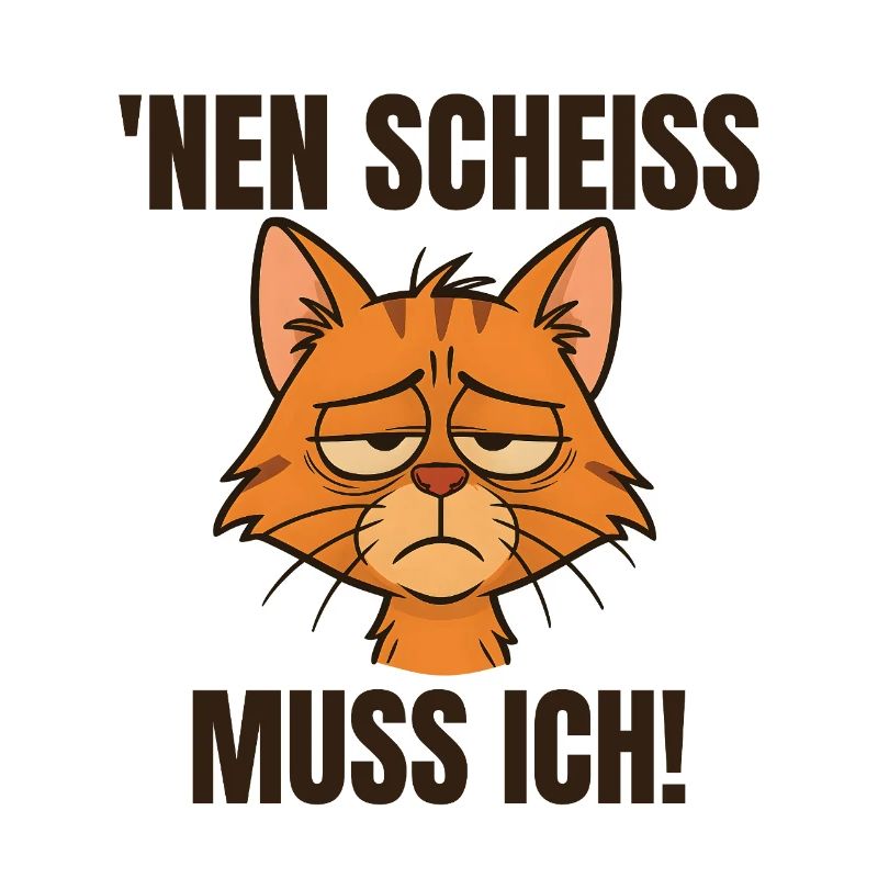 Drôle de chat avec un dicton effronté 'a shit