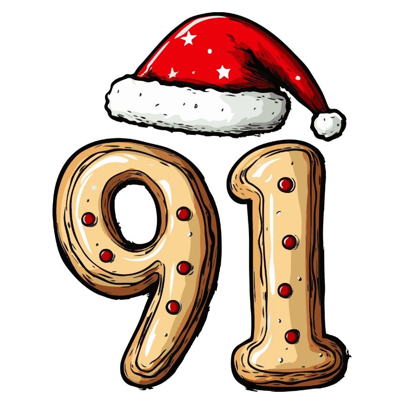 Biscuit de Noël à 91 chiffres