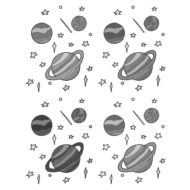 Planet pattern grayscale