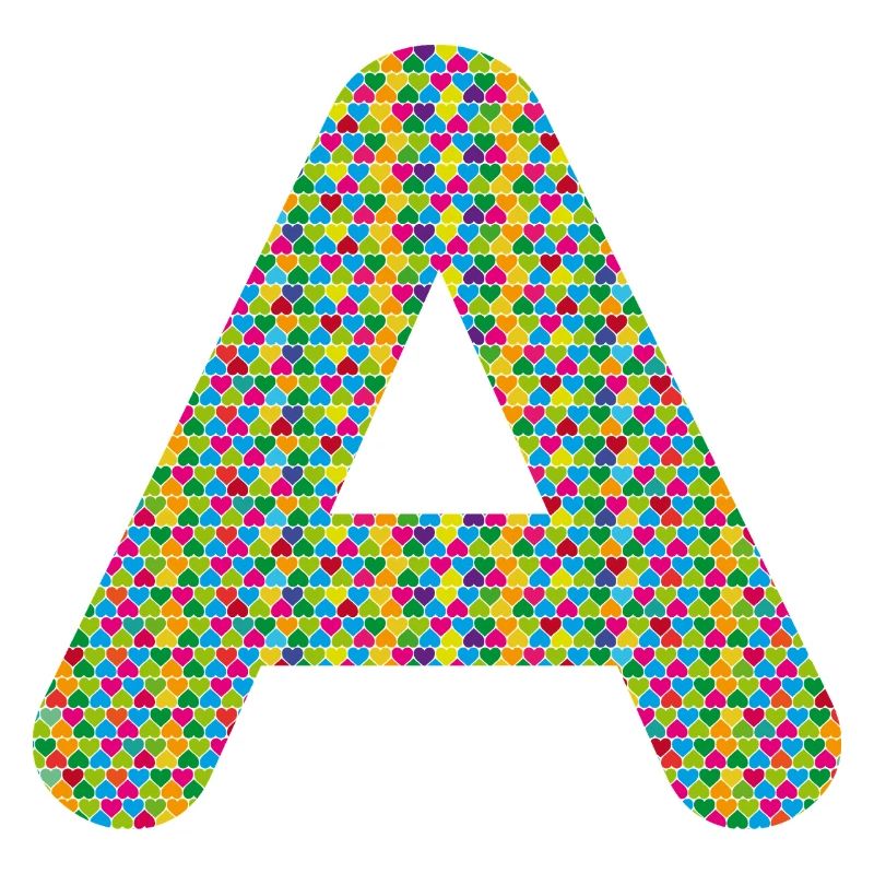 Buntes Herz-A Design – Einzigartig & Stylisch!