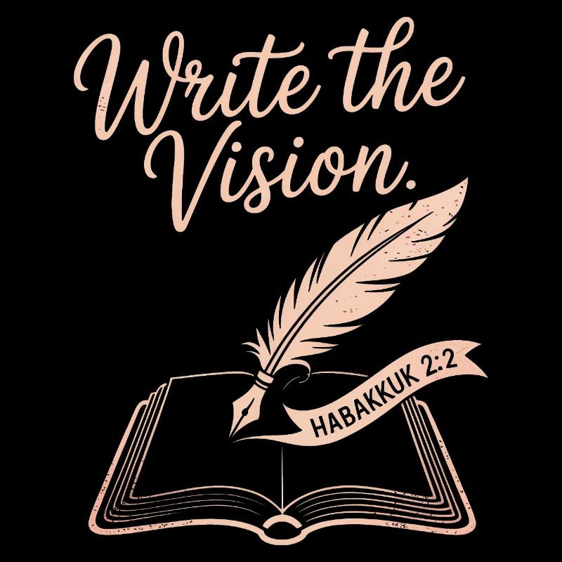 Write the Vision - Feather & Open Book