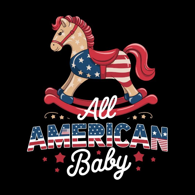 Conception de cheval à bascule pour bébé américain