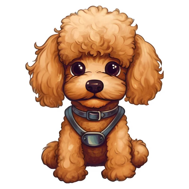 Doux bébé caniche chien