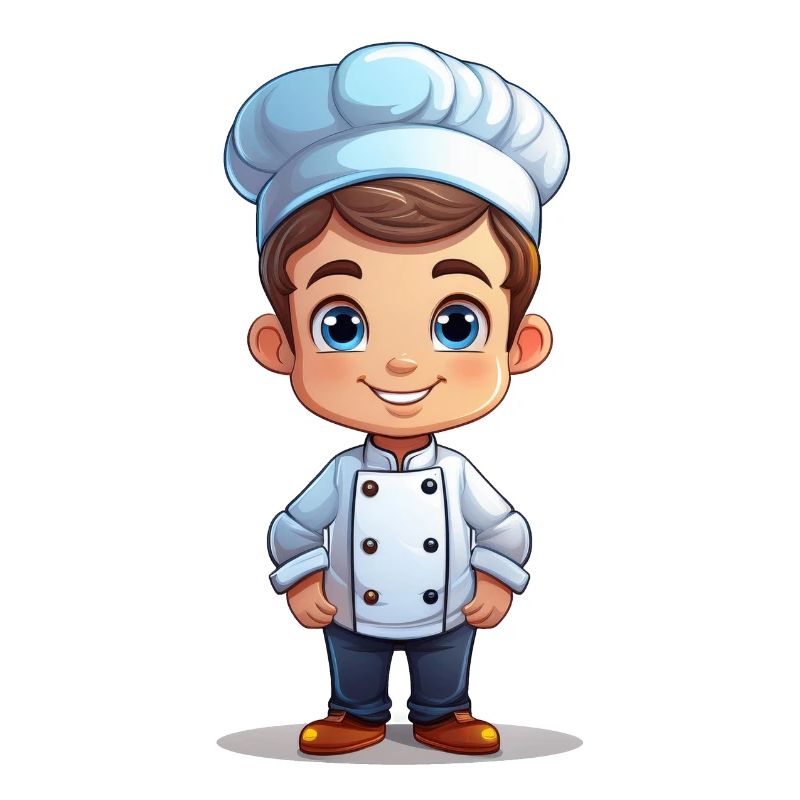 Koch oder Bäcker im Cartoon Stil